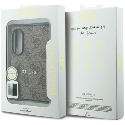 MagSafe futrola za Samsung Galaxy Z Fold8 F971, Guess, 4G Leather Classic, Braon