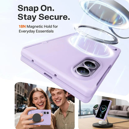MagSafe futrola za Samsung Galaxy Z Fold8 F971, Torras, Ostand L1 Guardian, Svetlo Ljubičasta