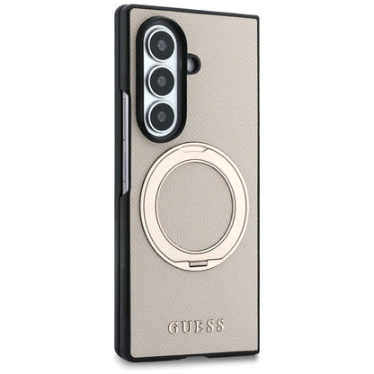 MagSafe futrola za Samsung Galaxy Z Fold8 Ultra F976, Guess, Ring Stand Grained Classic Logo, Bež