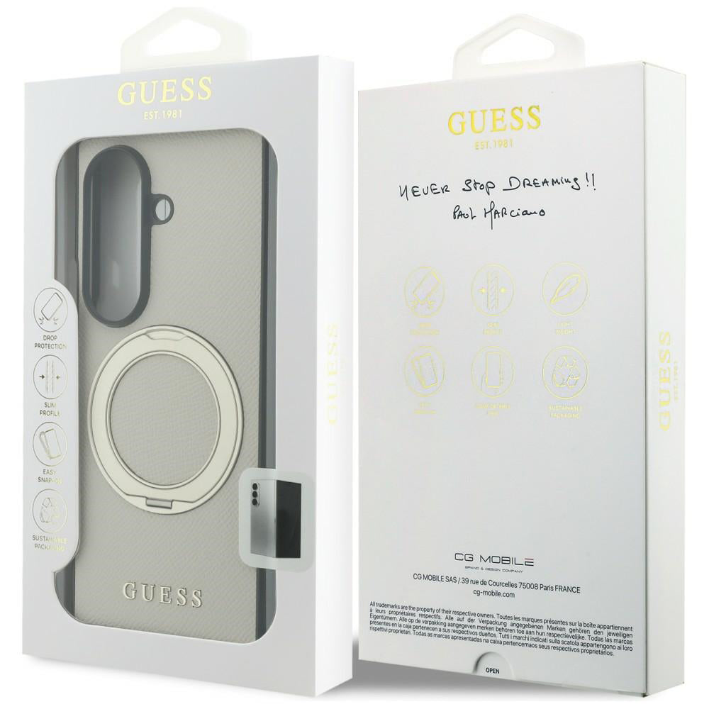 MagSafe futrola za Samsung Galaxy Z Fold8 Ultra F976, Guess, Ring Stand Grained Classic Logo, Bež