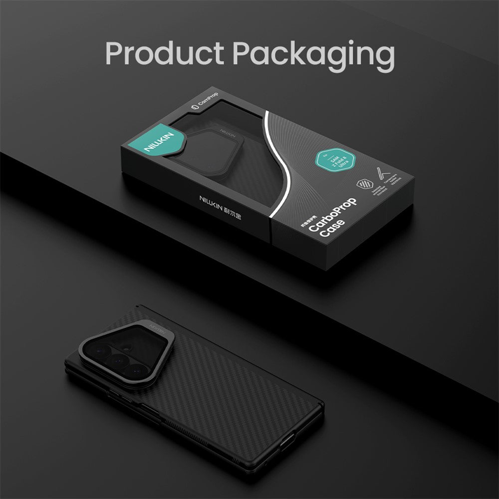 MagSafe futrola za Samsung Galaxy Z Fold8 Ultra F976, Nillkin, CarboProp sa providnim crnim poklopcem za objektiv, Crna