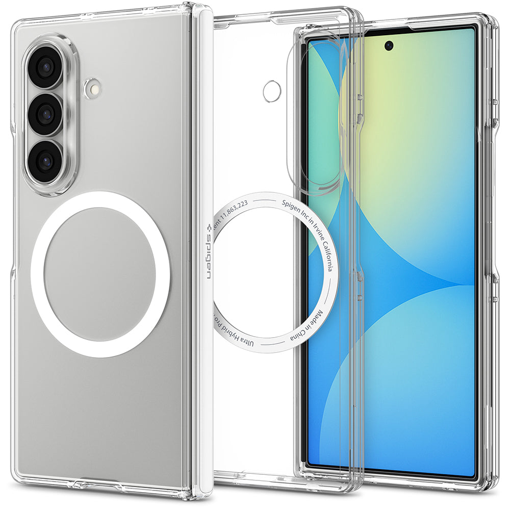 MagSafe futrola za Samsung Galaxy Z Fold8 Ultra F976, Spigen, Ultra Hybrid Pro, Providna Bela ACS11506