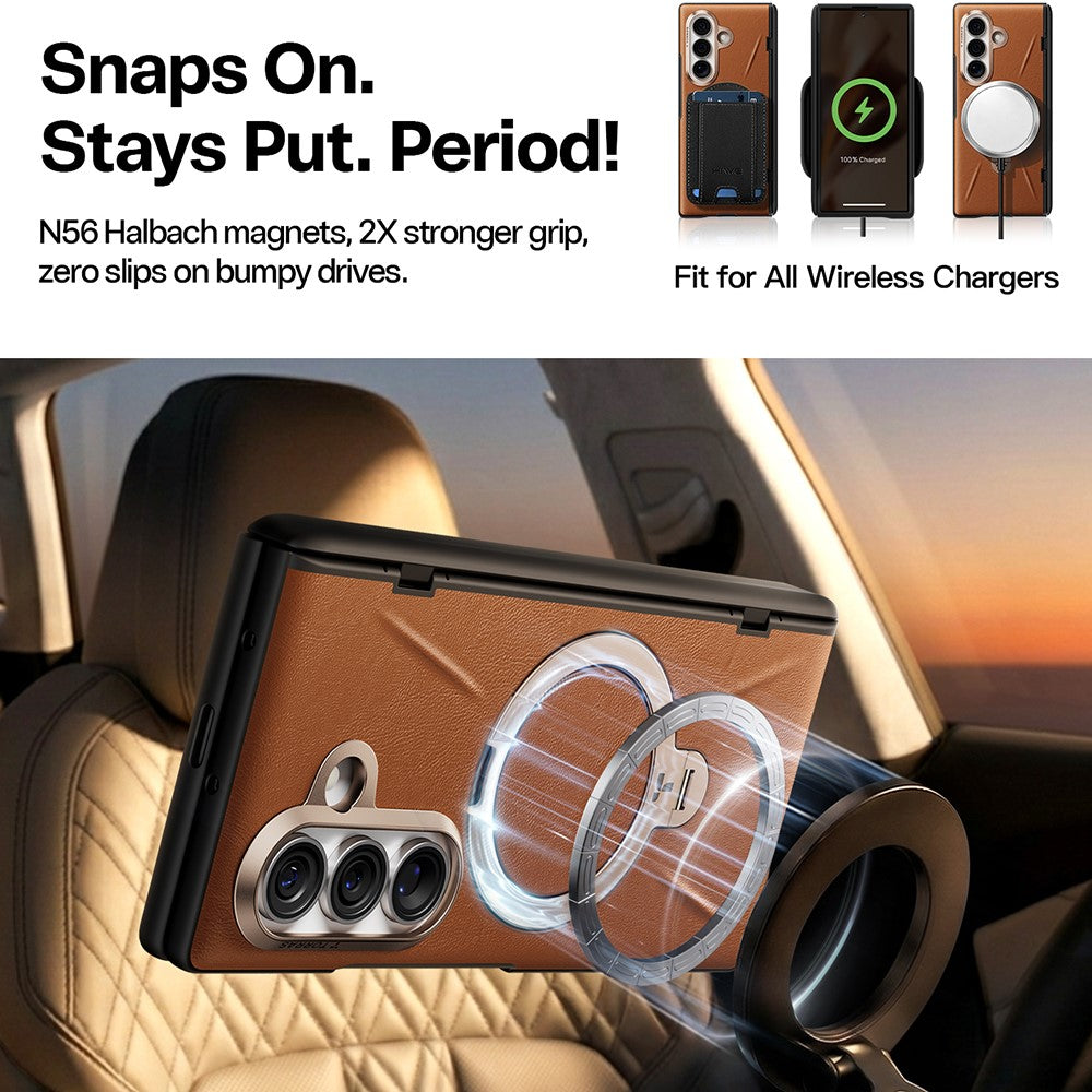 MagSafe futrola za Samsung Galaxy Z Fold8 Ultra F976, Torras, QPRO Leather, Braon