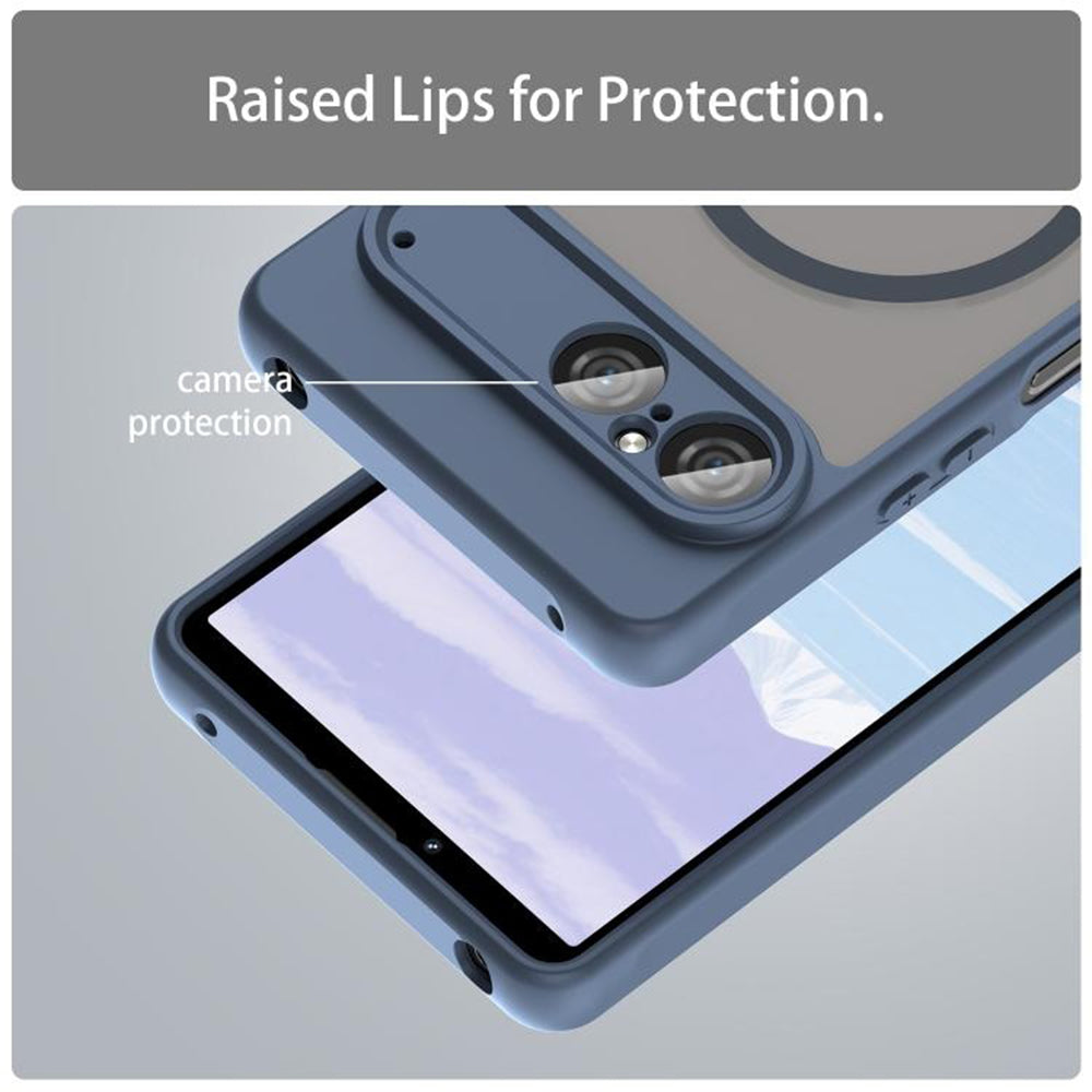 Futrola MagSafe za Sony Xperia 10 VII, Techsuit, HaloFrost II, Tamnoplava