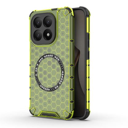 Futrola MagSafe za Xiaomi 15T, Techsuit, HoneyComb Shield, Zelena