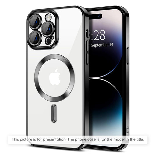 MagSafe futrola za Xiaomi 17T, Techsuit, Luxury Crystal, Crna