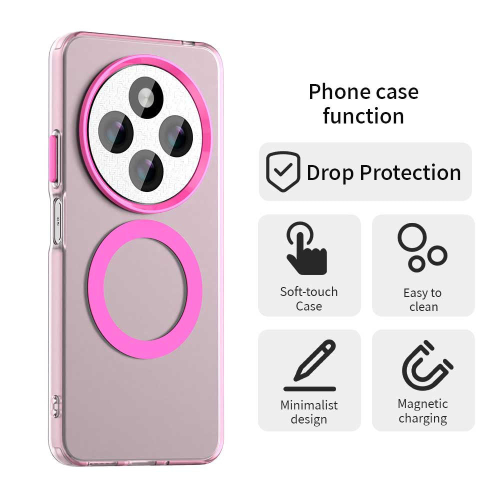 MagSafe futrola za Xiaomi Poco C75 / Redmi 14C, Techsuit, CandyCase, Roze