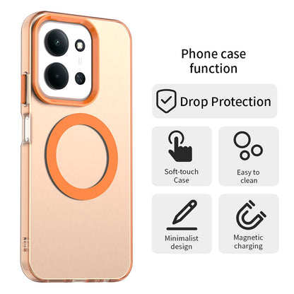 MagSafe futrola za Xiaomi Poco C85 4G / Redmi 15C 5G / 15C 4G, Techsuit, CandyCase, Narandžasta
