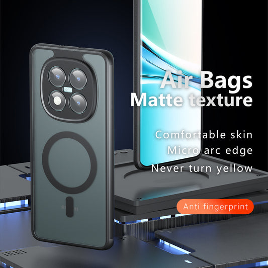 Futrola MagSafe za Xiaomi Poco M8 Pro / Redmi Note 15 Pro+ 5G, Techsuit, PureFrost, Satin Crna