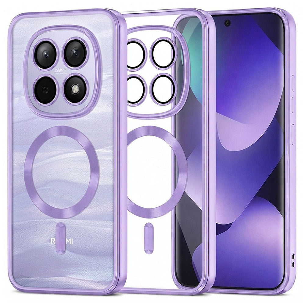 Futrola MagSafe za Xiaomi Poco M8 / Redmi Note 15 5G / Note 15 4G, Techsuit, Luxury Crystal, Svetlo Ljubičasta