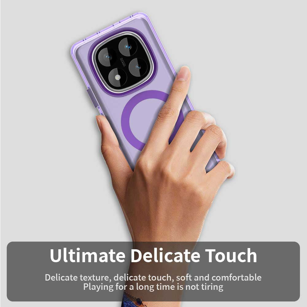 MagSafe futrola za Xiaomi Poco X7 / Redmi Note 14 Pro 5G, Techsuit, CandyCase, Ljubičasta