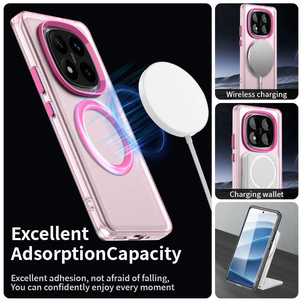 MagSafe futrola za Xiaomi Poco X7 / Redmi Note 14 Pro 5G, Techsuit, CandyCase, Roze