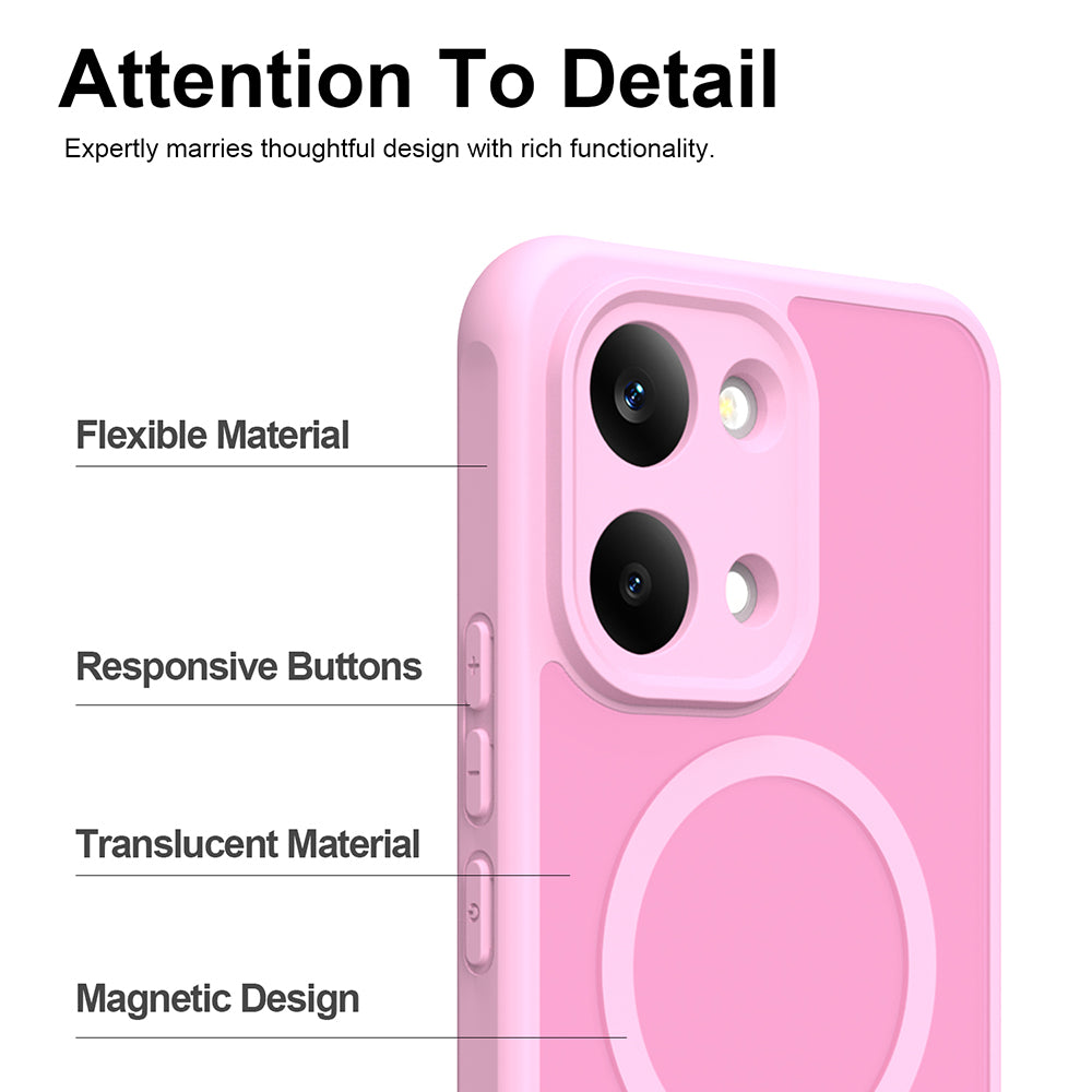 MagSafe futrola za Xiaomi Poco X8 Pro Max, Techsuit, HaloFrost II, Roze