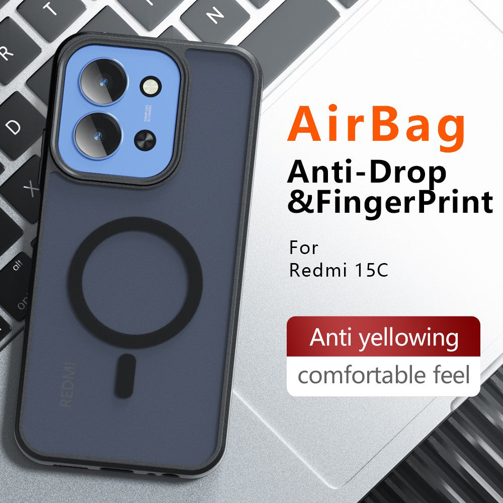 Futrola MagSafe za Xiaomi Redmi 15C 5G / 15C 4G, Techsuit, PureFrost, Satin Crna