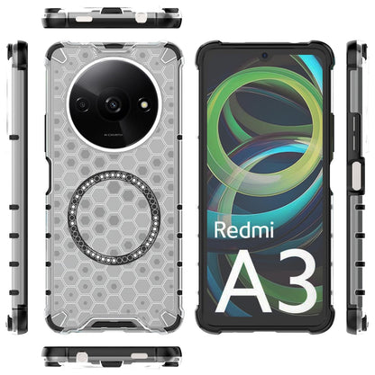 MagSafe futrola za Xiaomi Redmi A3x / A3, Techsuit, HoneyComb Shield, Bela