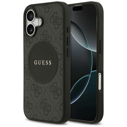 Futrola MagSafe za Apple iPhone 17, Guess, 4G Circle Classic Logo, Crna