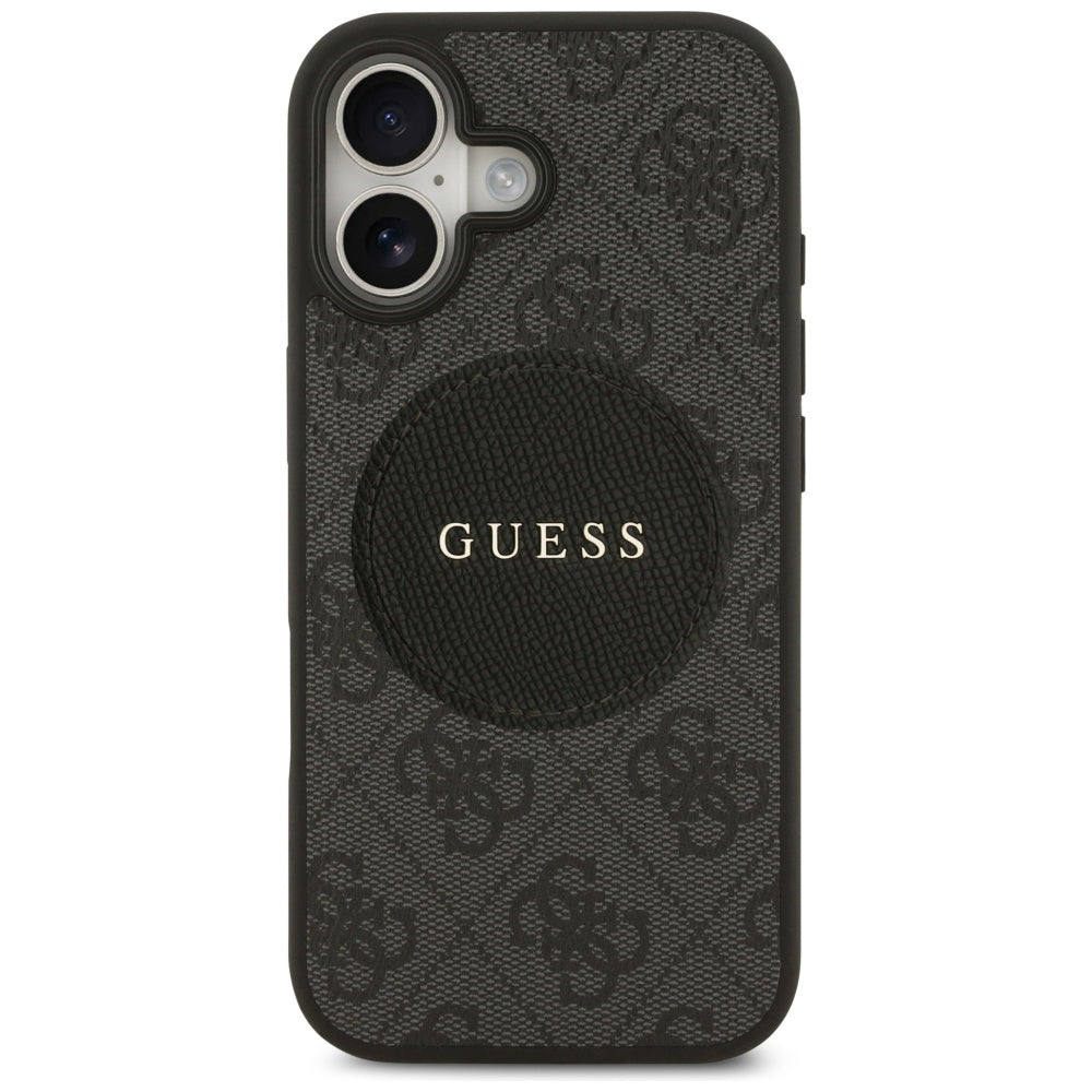 Futrola MagSafe za Apple iPhone 17, Guess, 4G Circle Classic Logo, Crna