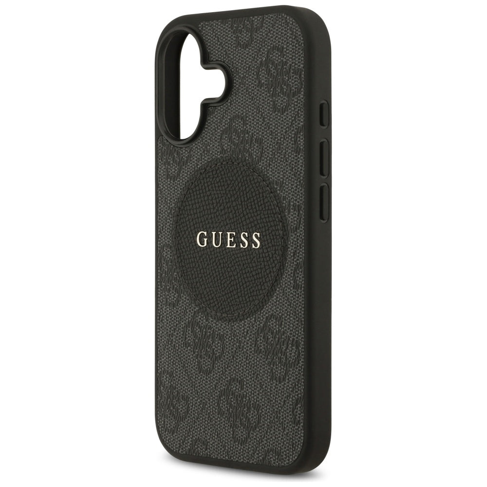 Futrola MagSafe za Apple iPhone 17, Guess, 4G Circle Classic Logo, Crna