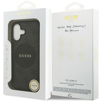 Futrola MagSafe za Apple iPhone 17, Guess, 4G Circle Classic Logo, Crna