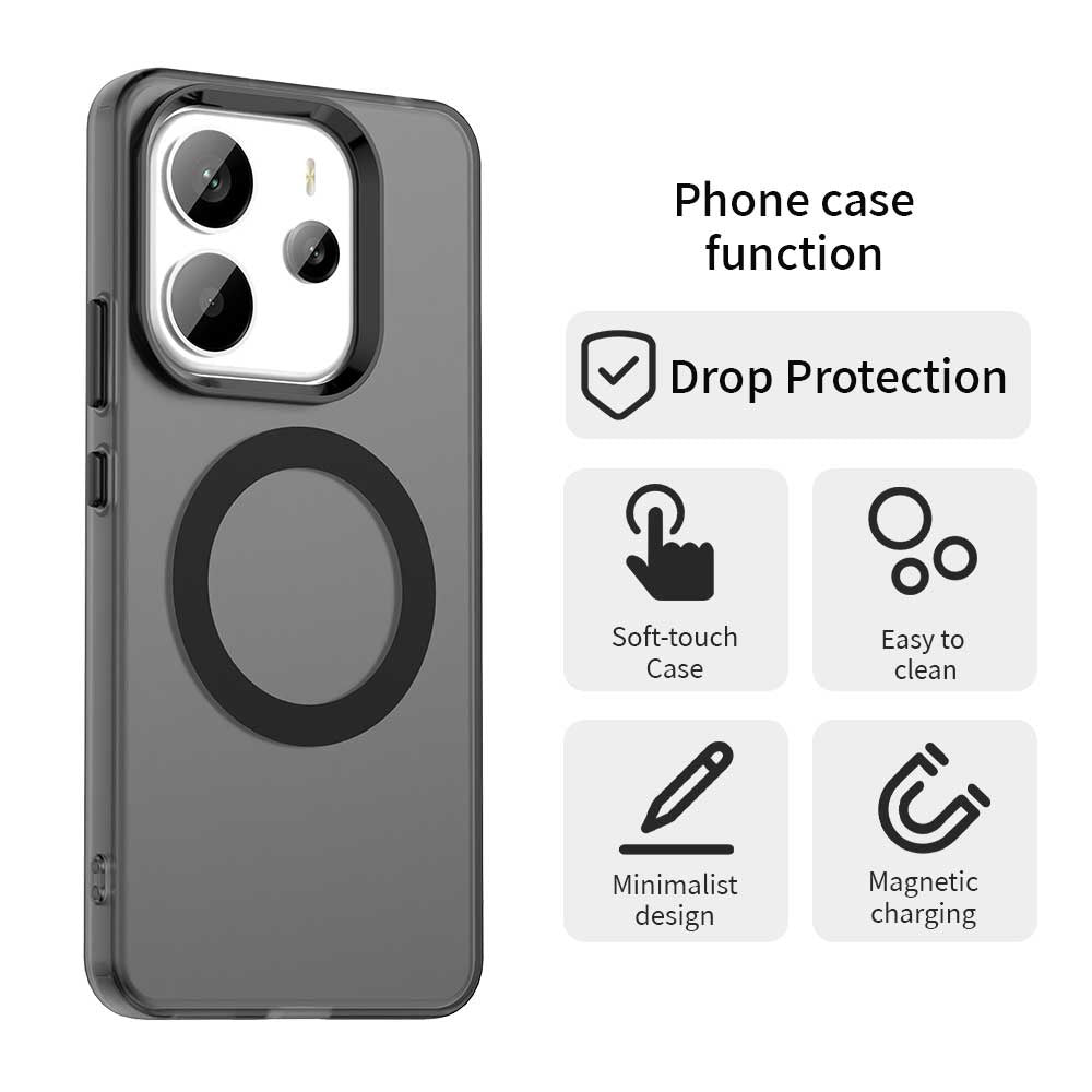 MagSafe futrola za Xiaomi Redmi Note 14 4G (Regional), Techsuit, CandyCase, Crna