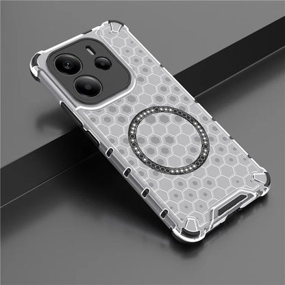 MagSafe futrola za Xiaomi Redmi Note 14 4G (Regional), Techsuit, HoneyComb Shield, Bela