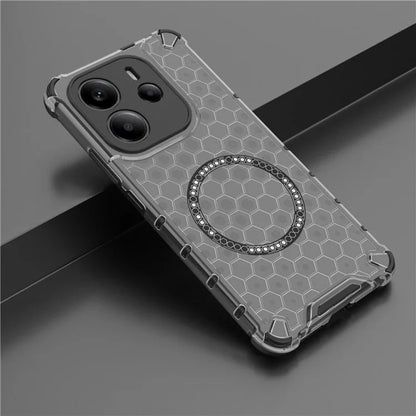 MagSafe futrola za Xiaomi Redmi Note 14 4G (Regional), Techsuit, HoneyComb Shield, Crna