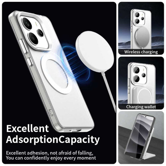 MagSafe futrola za Xiaomi Redmi Note 14 5G, Techsuit, CandyCase, Bela