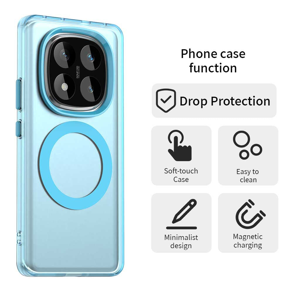 MagSafe futrola za Xiaomi Redmi Note 14 Pro 4G, Techsuit, CandyCase, Plava