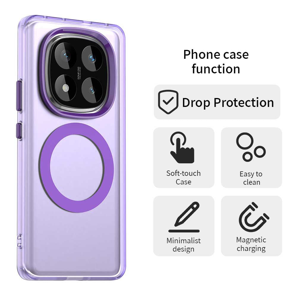 MagSafe futrola za Xiaomi Redmi Note 14 Pro 4G, Techsuit, CandyCase, Ljubičasta