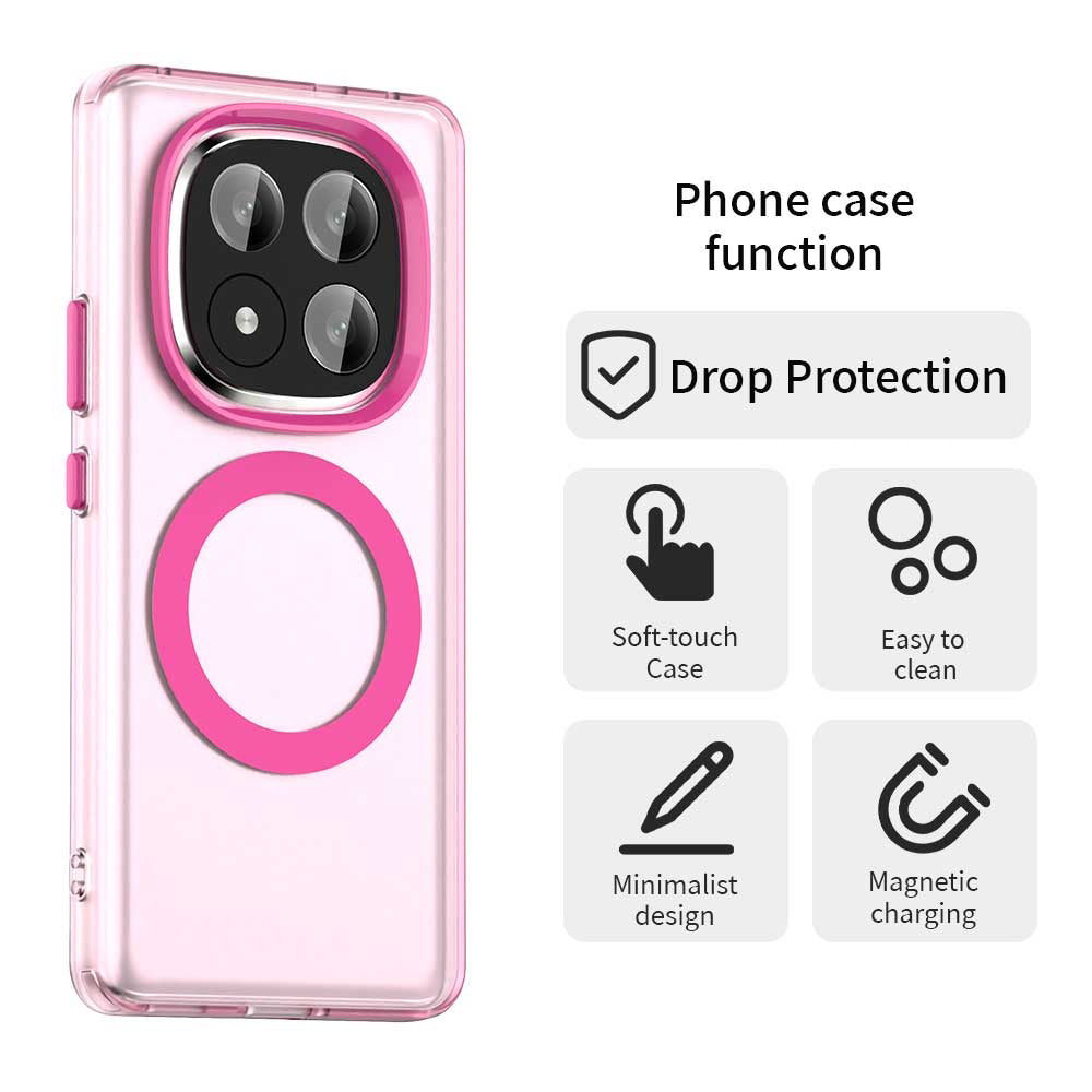 MagSafe futrola za Xiaomi Redmi Note 14 Pro+ 5G, Techsuit, CandyCase, Roze