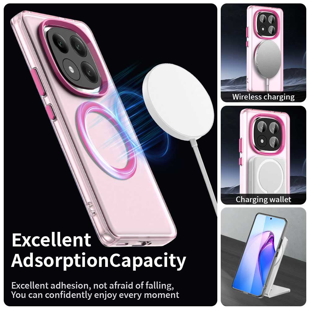 MagSafe futrola za Xiaomi Redmi Note 14 Pro+ 5G, Techsuit, CandyCase, Roze