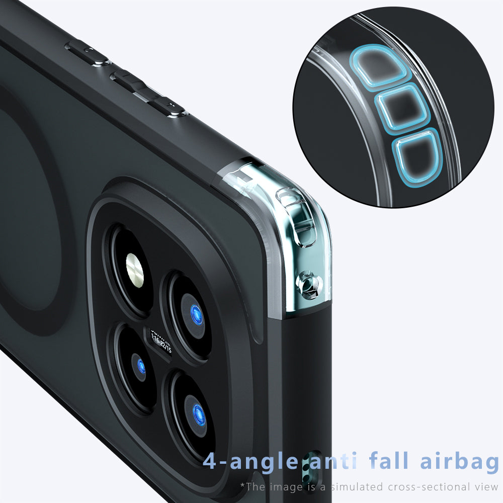 MagSafe futrola za Xiaomi Redmi Note 14 Pro+ 5G, Techsuit, PureFrost, Crna Satenska