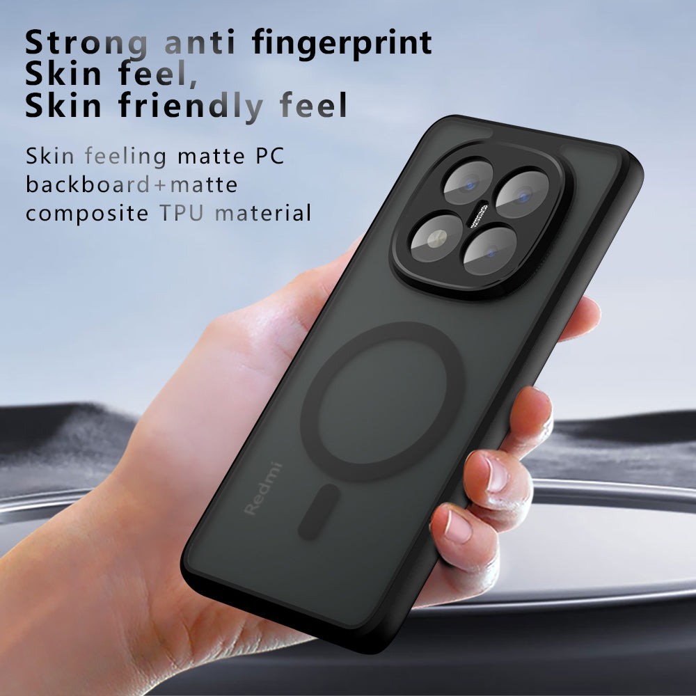 MagSafe futrola za Xiaomi Redmi Note 14 Pro+ 5G, Techsuit, PureFrost, Crna Satenska