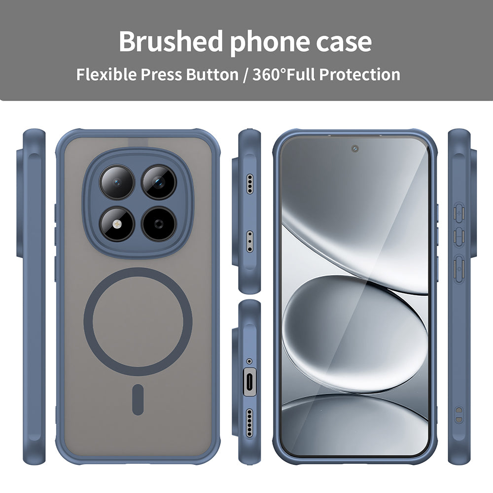 Futrola MagSafe za Xiaomi Redmi Note 15 Pro 5G, Techsuit, HaloFrost II, Tamnoplava
