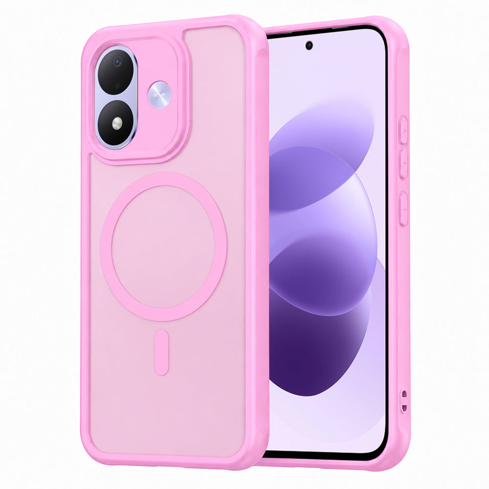 MagSafe maska za Xiaomi Redmi Note 17 4G / Note 17 5G, Techsuit, HaloFrost II, roze