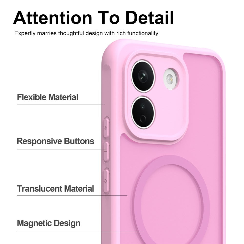 MagSafe maska za Xiaomi Redmi Note 17 4G / Note 17 5G, Techsuit, HaloFrost II, roze