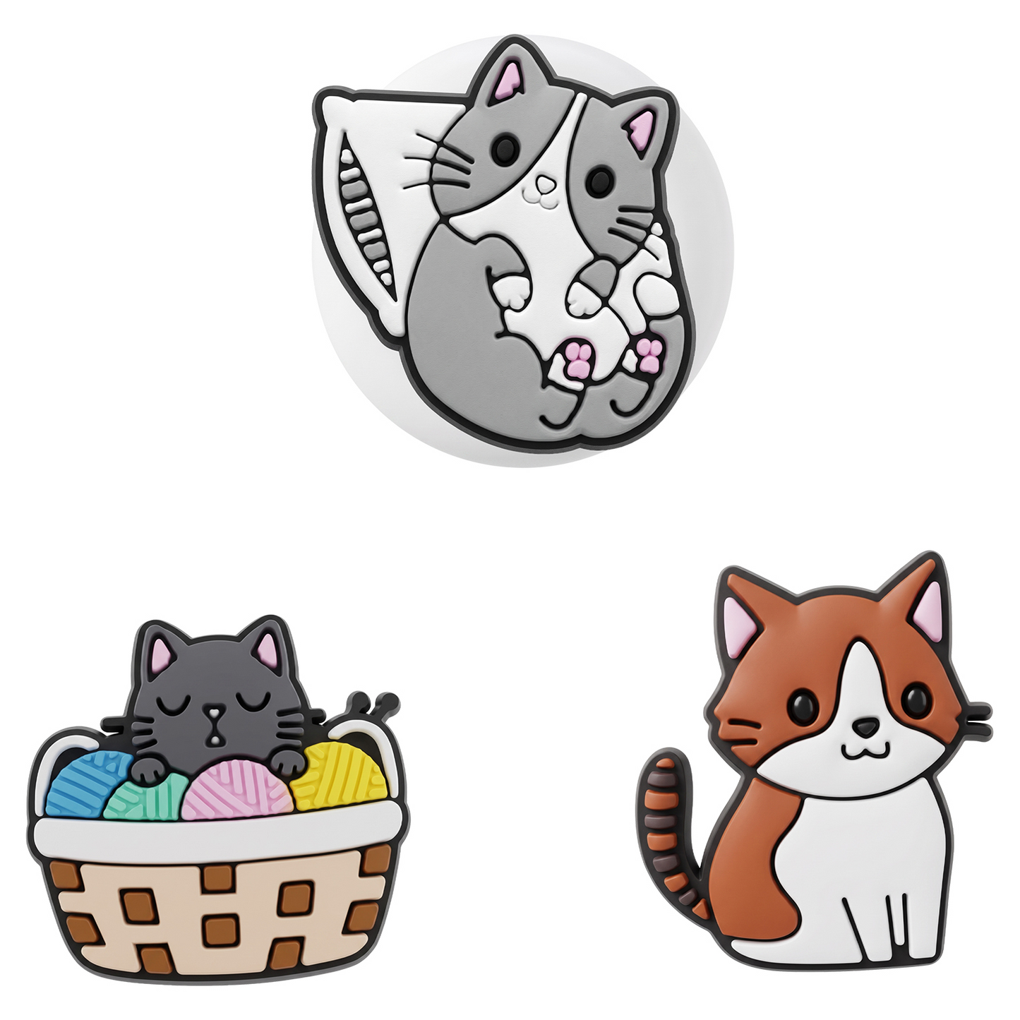 Futrola OEM Cat za Apple AirTag, Set od 3 komada, Višebojna