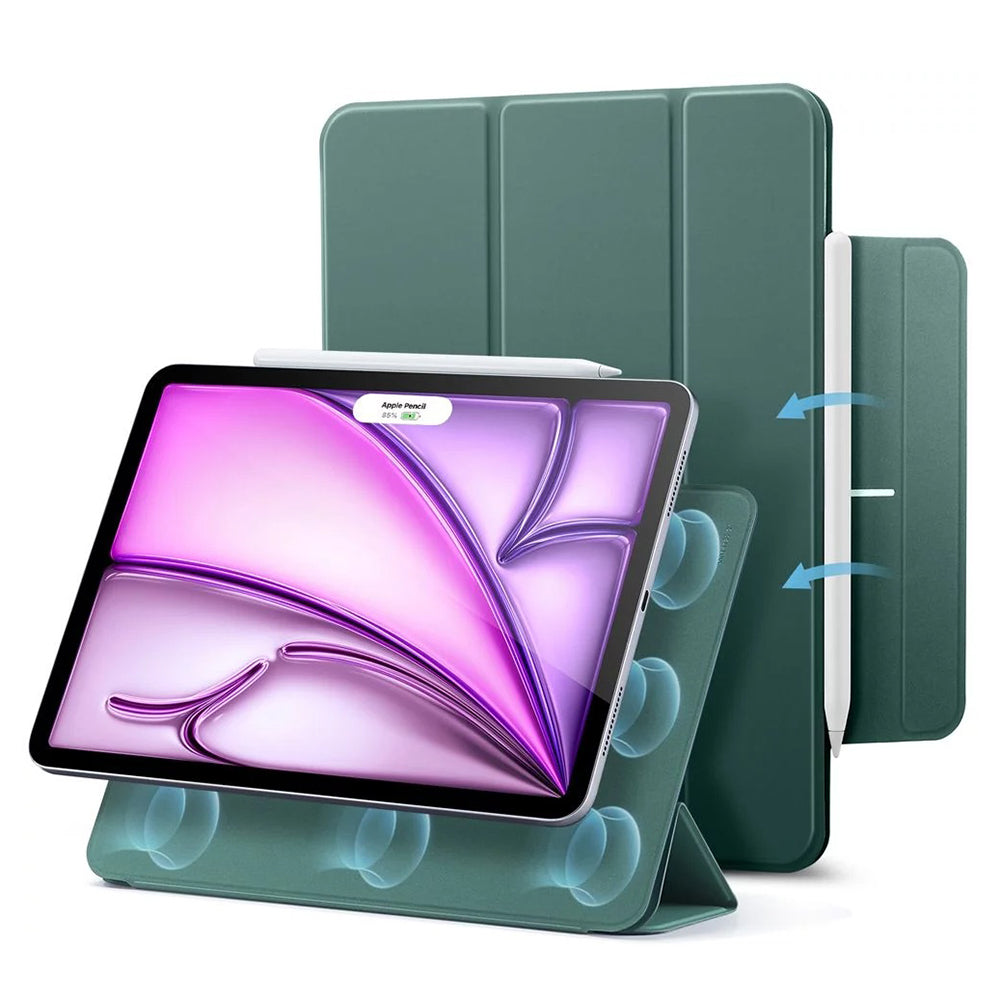Futrola za Apple iPad Air 13 (2026) / Air 13 (2025) / Air 13 (2024) / Pro 12.9 (2022) / Pro 12.9 (2021), ESR, Rebound, Zelena Satenska