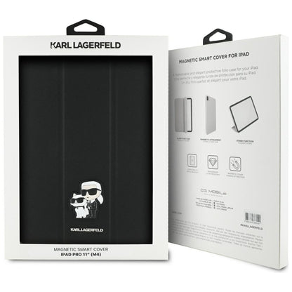 Futrola za Apple iPad Pro 11 (2024), Karl Lagerfeld, Saffiano Karl & Choupette, Crna