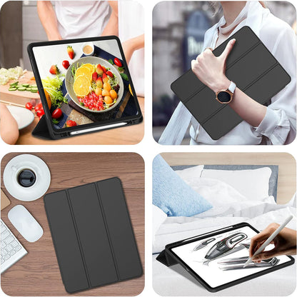 Futrola za Apple iPad Pro 12.9 (2022) / Pro 12.9 (2021) / Pro 12.9 (2020) / Pro 12.9 (2018), Techsuit, Flex Trifold, Crna