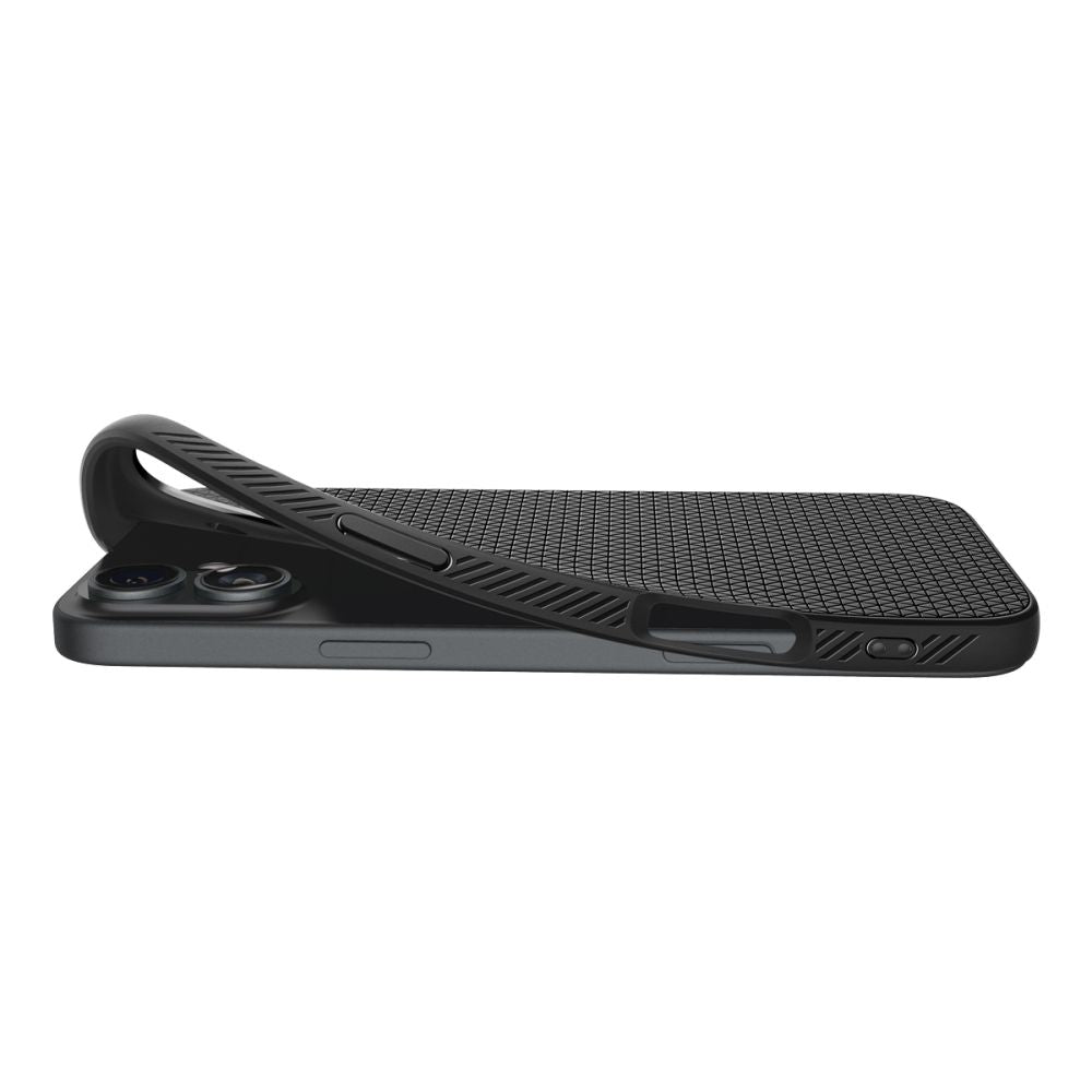 Case for Apple iPhone 16, Spigen, Liquid Air Matte, Black ACS08194 