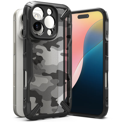 Case for Apple iPhone 16 Pro, Ringke, Fusion X Camo, Black 