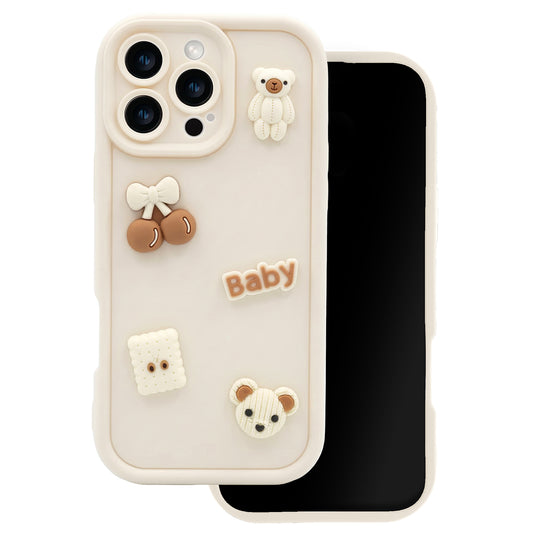 Futrola za Apple iPhone 14, OEM, Ultra Trendy 3D Bear, Bež