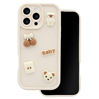 Futrola za Apple iPhone 17, OEM, Ultra Trendy 3D Bear, Bež