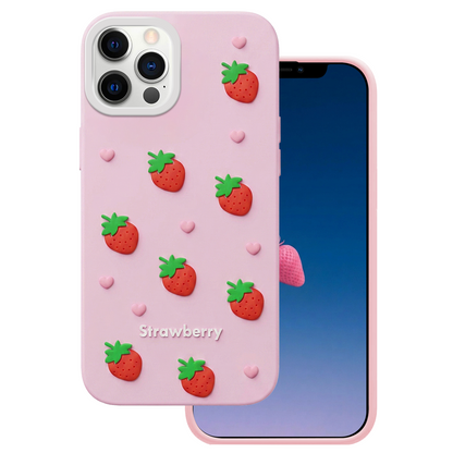 Futrola za Apple iPhone 15 / 14 / 13, OEM, Strawberry, Roze