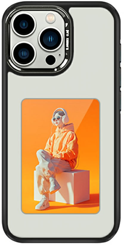 Futrola za Apple iPhone 16 Pro, OEM, Prilagođeni E-Ink ekran (4 inča), Bela