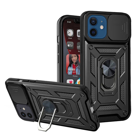 Futrola za Apple iPhone 12 / 12 Pro, Techsuit, CamShield, Crna