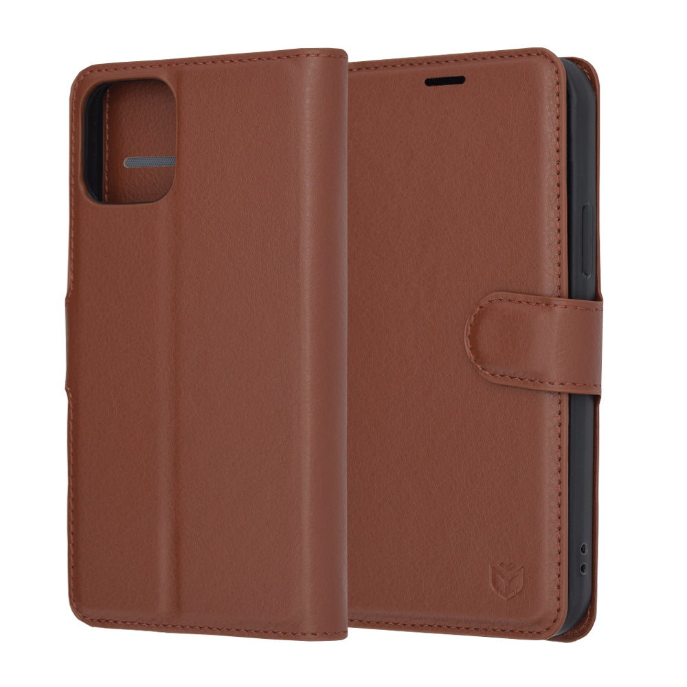 Futrola za Apple iPhone 12 Pro, Techsuit, Leather Folio, Braon