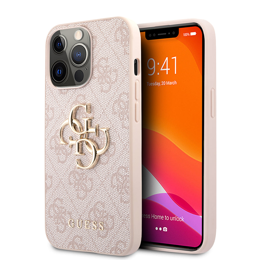 Futrola za Apple iPhone 13 Pro, Guess, 4G Metal Logo, Roze