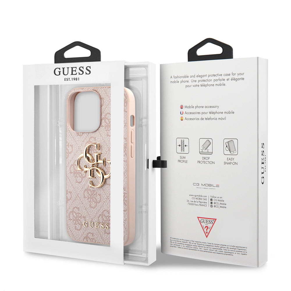 Futrola za Apple iPhone 13 Pro, Guess, 4G Metal Logo, Roze